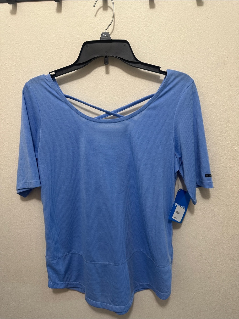Columbia Short Sleeve Top with Crisscross Back